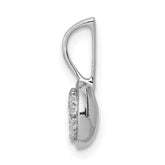 10k White Gold 1/10ct. Diamond Circle Cluster Pendant